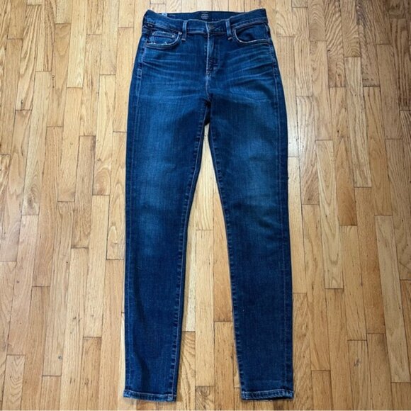 Citizens Of Humanity Rocket High Rise Dark Wash Skinny Denim Jeans - Picture 2 of 14